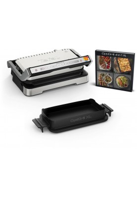 Tefal Гриль прижимний OptiGrill 4in1 XL 2200Вт, темп. режимів-4, з`ємні пластини, форма для випічки, метал