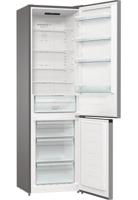 Gorenje Холодильник з нижн. мороз. камерою, 200х60х60см, 2 двері, 235(96)л, А++, NoFrost+, Зона св-ті, сірий