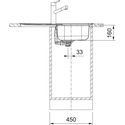 Franke Мийка кухонная Franke Spark, нерж.сталь, прямокутник, з крилом, 780х500х340мм, чаша - 1, врізна, SKL 611-78, нерж декор