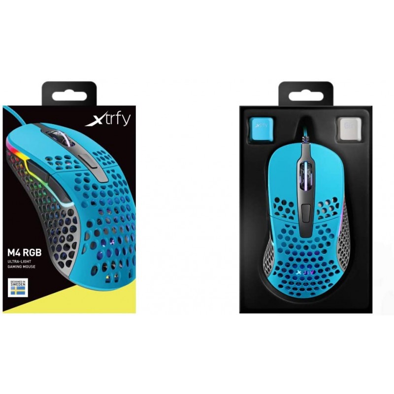 Cherry Xtrfy Миша ігрова M4 RGB USB Miami Blue