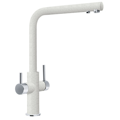 Franke Змішувач для кухні Neptune Clear Water, довж.виливу - 220мм, поворотний, 1+1фільтр, хром-білий