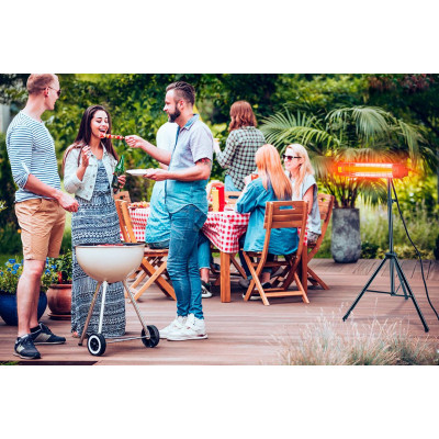 Neo Tools Інфрачервоний обігрівач, 2000 Вт, 18м2, пульт, 49.5х10.5х11 см, IP65 Neo Tools Інфрачервоний обігрівач, 2000 Вт, 18м2, пульт, 49.5х10.5х11 см, IP65