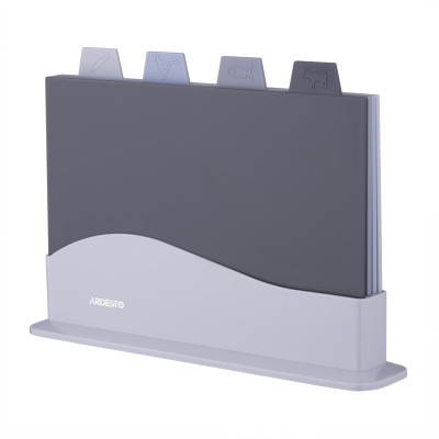 ARDESTO Набір дошок кухонних на підставці Fresh, 4шт, 23.8x33.8x7см, пластик