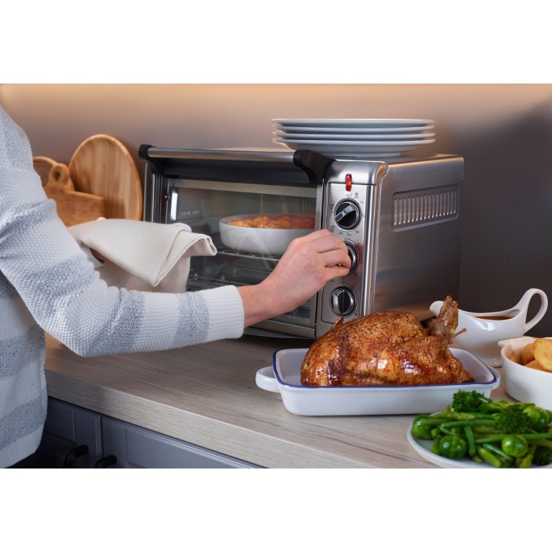 Russell Hobbs Піч електрична Air Fry Mini Oven, 12.6л, 1500Вт, механіч., гриль, конвенція, сіра