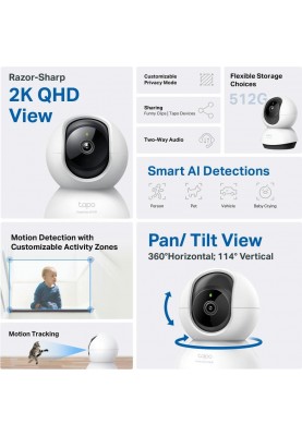 TP-Link IP-Камера Tapo C220 4MP N300 microSD motion detection