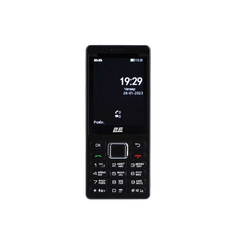 2E Мобільний телефон E280 2022 Dual SIM Black