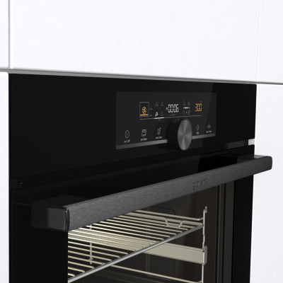 Gorenje Духовий шафа електричний, 77л, A+, пара, дисплей, IconTouch, чорний