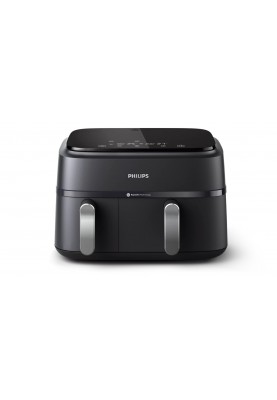 Philips Мультипіч Ovi Dual 2750Вт, чаша-6+3л, сенсорне кер., 2 контейнери, 8 авто. Програм, пластик, чорний