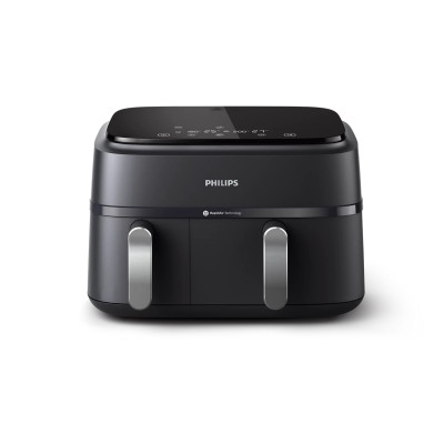 Philips Мультипіч Ovi Dual 2750Вт, чаша-6+3л, сенсорне кер., 2 контейнери, 8 авто. Програм, пластик, чорний