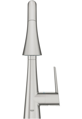 Grohe Змішувач для кухні Scala, довж.виливу - 231мм, поворотний/витяжний, 1важіль, супер сталь