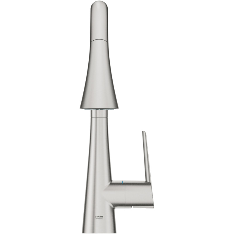 Grohe Змішувач для кухні Scala, довж.виливу - 231мм, поворотний/витяжний, 1важіль, супер сталь