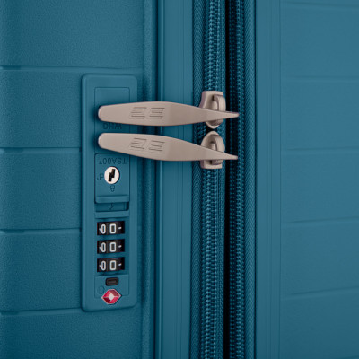 2E Валіза, Aero, поліпропілен, мала, 35/44 л, TSA, 4 колеса, EXP, синій 2E Валіза, Aero, поліпропілен, мала, 35/44 л, TSA, 4 колеса, EXP, синій