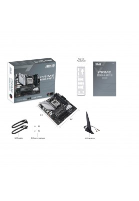 ASUS Материнcька плата PRIME B650M-A WIFI II sAM5 B650 4xDDR5 M.2 D-Sub HDMI DP WiFi BT mATX