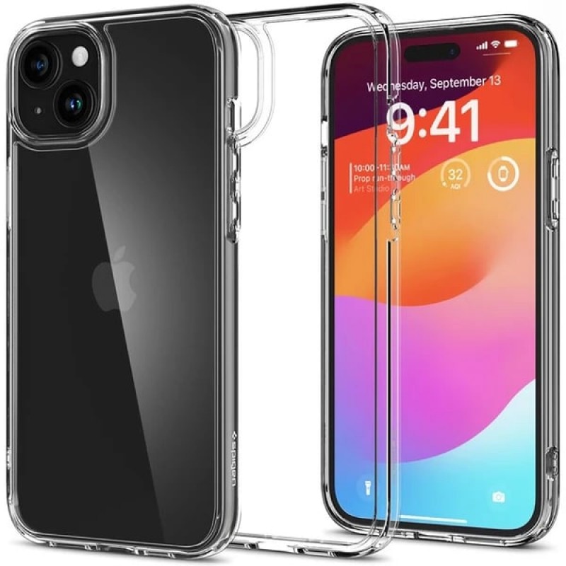 Spigen Чохол для Apple iPhone 15 Plus Crystal Hybrid, Crystal Clear