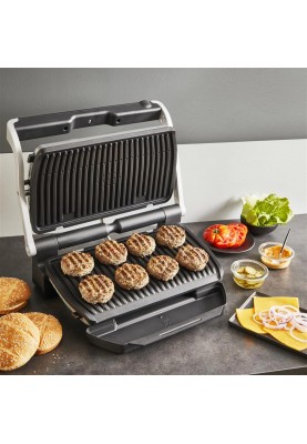 Tefal Гриль прижимний OptiGrill+ XL 2000Вт, темп. режимів-4, з`ємні пластини, алюміній, метал