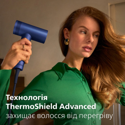 Philips Фен 8000 Series, 1400Вт, 3 режими, іонізація, хол. обдув, турборежим, аквамарин