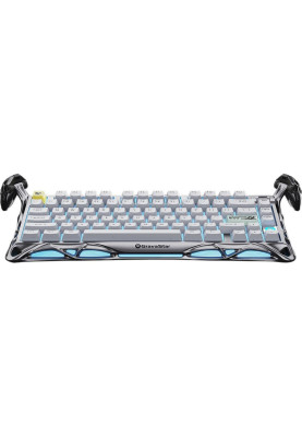 GravaStar Клавіатура механічна GravaStar Mercury K1 Pro 80keys, GravaStar x Kailh Speedy Mint, EN/UKR, BT/WL/USB, сірий