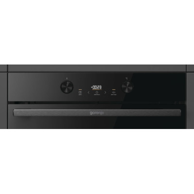 Gorenje Духовий шафа електричний, 77л, A+, пара, дисплей, піроліз, чорний