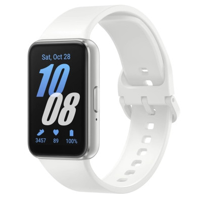 Samsung Фітнес-трекер Galaxy Fit 3 40мм (R390) 1.6', 256x402, AMOLED, BT 5.3, 16/256МБ, сріблястий