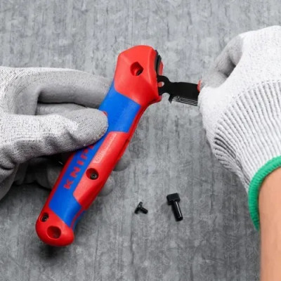 Milwaukee Ніж монтерський KNIPEX, вигнуте лезо, до 7мм, 0.065кг