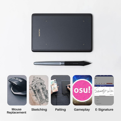 Huion Графічний планшет 4.17"x 2.6" H420X USB-C чорний Huion Графічний планшет 4.17"x 2.6" H420X USB-C чорний