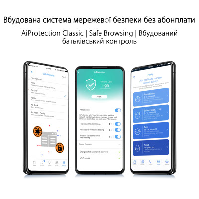 ASUS Маршрутизатор RT-AX57 GO AX3000, 1xGE LAN, 1xGE WAN, MESH EU-UK