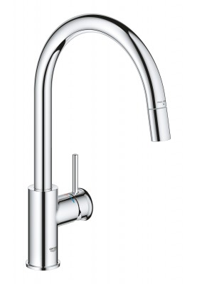 Grohe Змішувач для кухні BauClassic, довж.виливу - 215мм, поворотний, 1важіль, хром