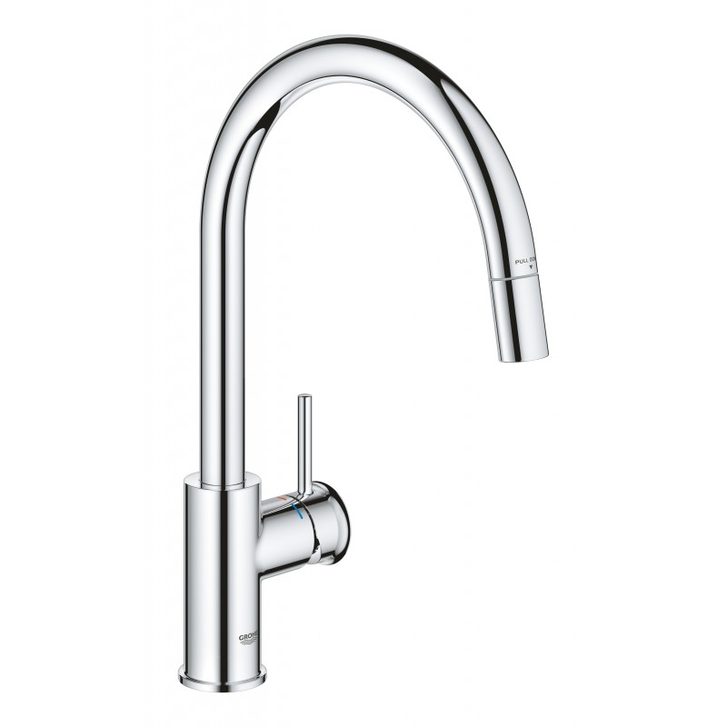 Grohe Змішувач для кухні BauClassic, довж.виливу - 215мм, поворотний, 1важіль, хром