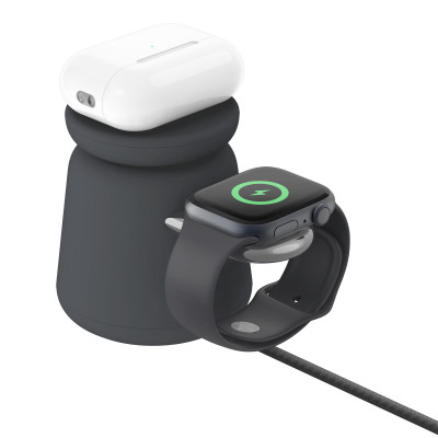Belkin Зарядне бездротовий пристрій 2в1 MagSafe iPhone/Watch/AirPods, Charcoal Mass