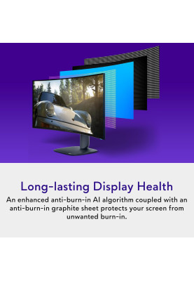 Dell Монітор 34" AW3425DW 2xHDMI, DP, USB, QD-OLED, 3440x1440, 21:9, 240Hz, 0.03ms, DCI-P3 99.3%, CURVED, G-SYNC, FreeSync, AdaptiveSync, HAS
