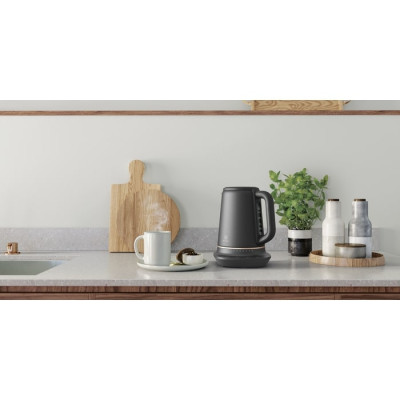 Electrolux Електрочайник, 1,7л, Strix, метал, мат, підтримка темп, чорний