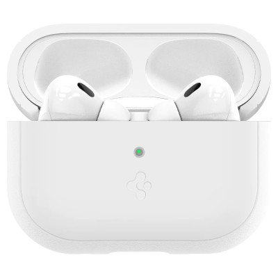 Spigen Чохол для Apple AirPods Pro 2 Silicone Fit, White+Strap Gray