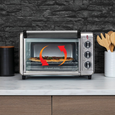Russell Hobbs Піч електрична Air Fry Mini Oven, 12.6л, 1500Вт, механіч., гриль, конвенція, сіра