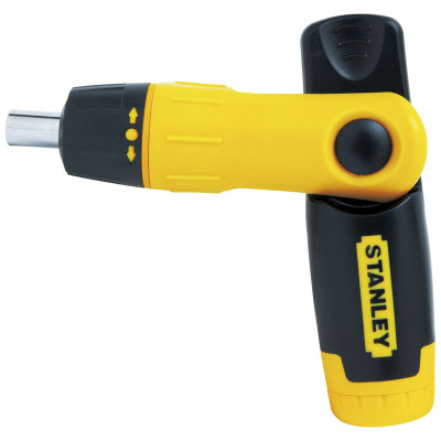Stanley Викрутка Pistol Grip Ratchet, бітотримач реверсний 1/4", 20 біт, кейс