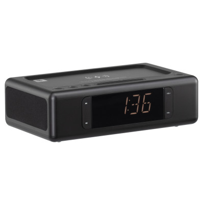 2E Акустична док-станція SmartClock Wireless Charging, Alarm Clock, Bluetooth, FM, USB, AUX Black