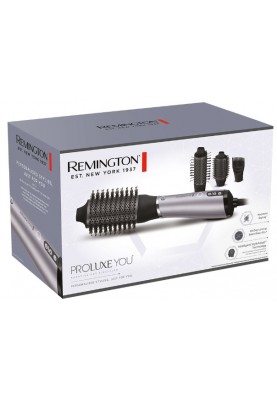 Remington Фен-щітка ProLuxe You Adaptive, 1000Вт, 3 режими, іонізація, хол. обдув, кераміка, сірий