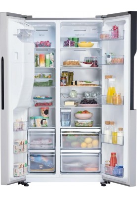 Gorenje Холодильник SBS, 179x68x91см, 2 дв., Х- 368л, М- 167л, A++, NF Plus, Інвертор, диспенсер, резервуар, Дисплей, сірий