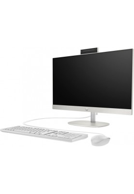 HP Комп'ютер персональний моноблок 240-G10 23.8" FHD IPS AG, Intel i5-1335U, 16GB, F512GB, UMA, WiFi, кл+м, 3р, Win11P, білий