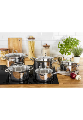 Tefal Набір посуду Duetto Plus, 10 предметів, нержавіюча сталь, скло