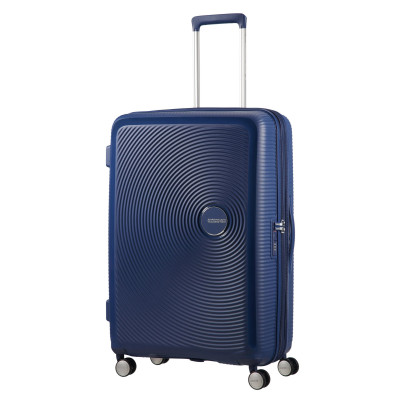 American Tourister Валіза American Tourister, Soundbox, поліпропілен, велика, 77см, 97/110л, TSA, 4 колеса, EXP, темно-синій