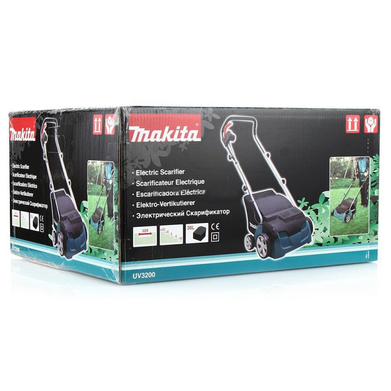 Makita Аератор-скарифікатор UV 3200, 1300Вт, 32см, 30л, 12кг