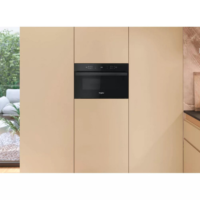 Whirlpool Мікрохвильова піч вбудована, 31л, електронне упр., 1000Вт, гриль, дисплей, чорний