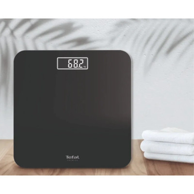 Tefal Ваги Tefal підлогові Premiss, 160кг, AAAx2 в комплекті, скло, чорний
