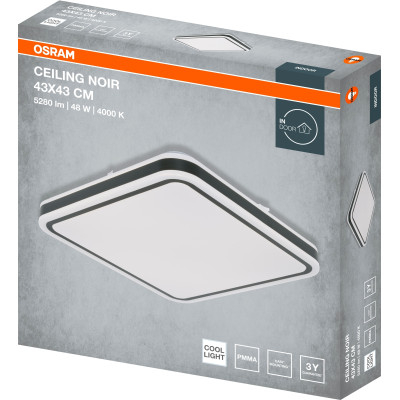 Osram Світильник накладний CEILING NOIR 430мм Square 48Вт 4000K Osram Світильник накладний CEILING NOIR 430мм Square 48Вт 4000K