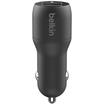 Belkin Автомобільний ЗП Car Charger 24W Dual USB-A, USB-A - MicroUSB, 1m, black