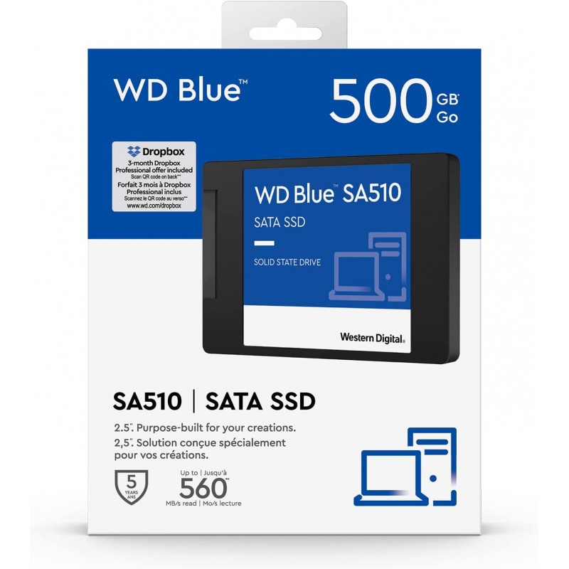 WD Твердотільний накопичувач SSD 2.5" Blue 500GB SATA TLC