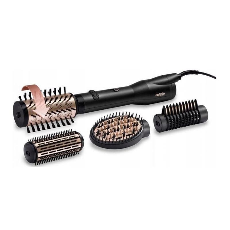 BaByliss AS970E, Фен-щітка 650 Вт, 4 насадки, чорний