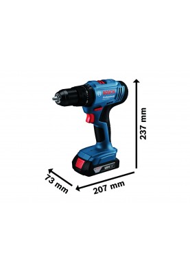 Bosch Шурупокрут-дриль ударний акумуляторний GSB 183-LI 18В 2х2А·рік 21-56Нм 374-1815об·хв кейс 1.2кг