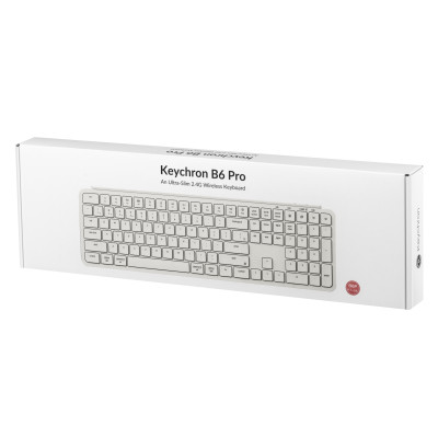 Keychron Клавіатура мембрана B6 Pro, USB/WL/BT, ivory white