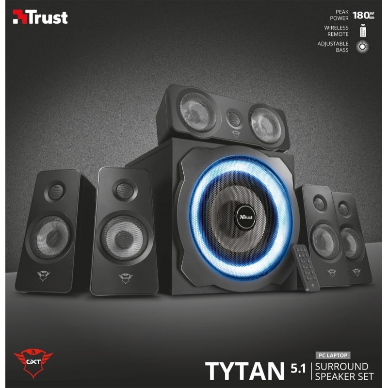 Trust Акустична система (Колонки) 5.1 GXT 658 Tytan Surround Speaker System Black